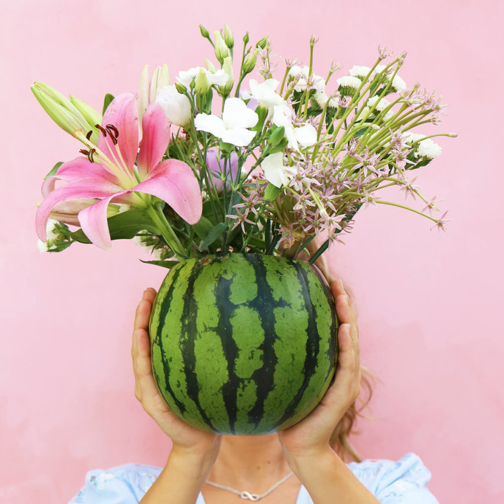 Wassermelone_als_Vase