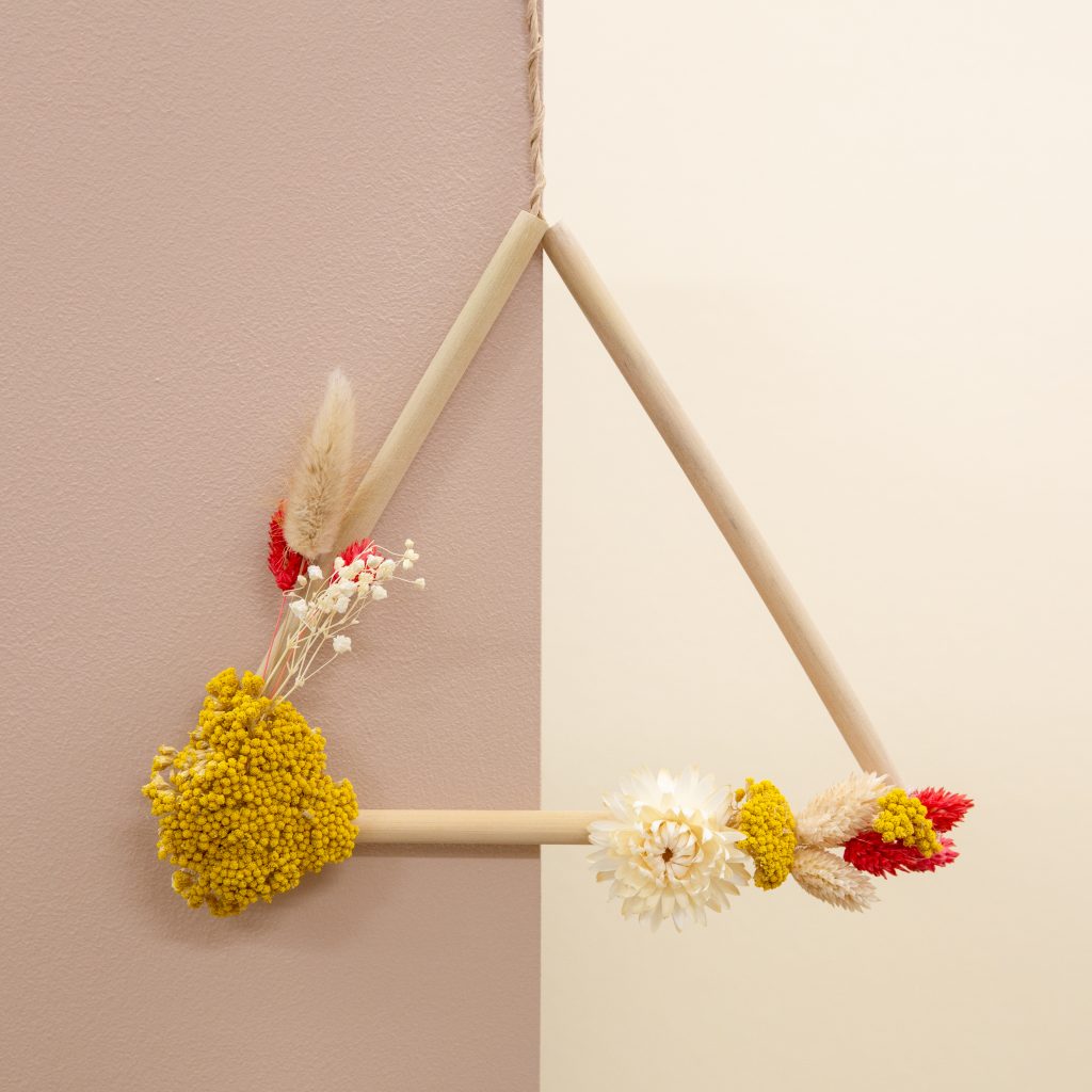 DIY Trockenblumen Triangel