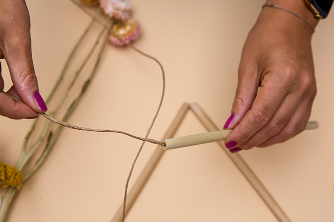 DIY Trockenblumen Triangel